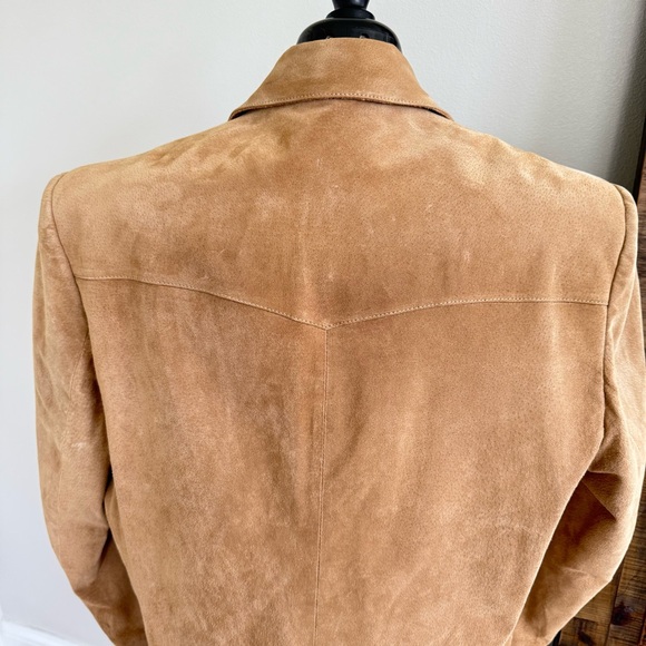 Lawless Tan Suede Leather Blazer Jacket Size XL‎ - Picture 6 of 17